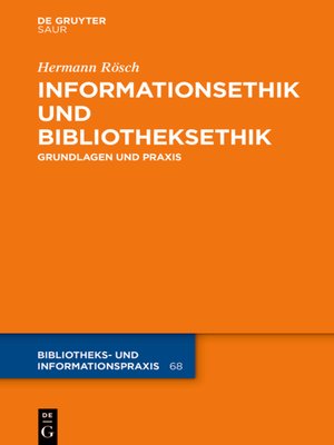 cover image of Informationsethik und Bibliotheksethik